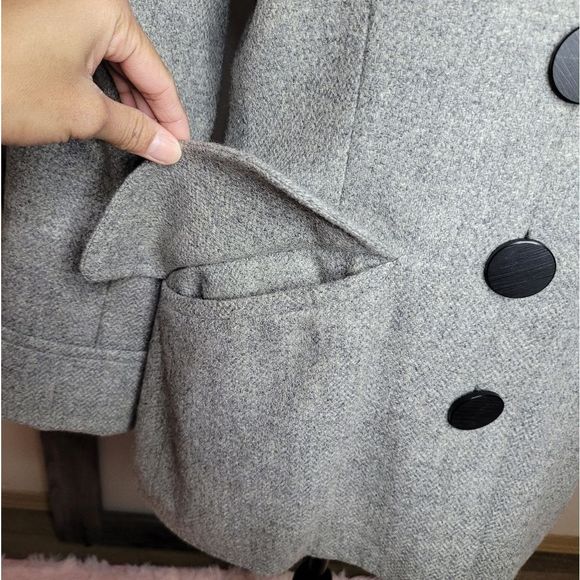 Yves Saint Laurent Rive Gauche Wool Blazer – Gray, Size 36, Made in France - Picture 8 of 12